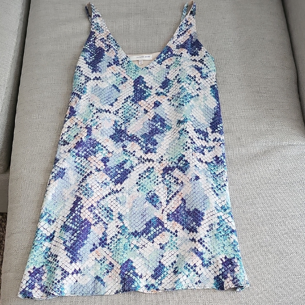 Lavender Brown Multicolor Snake Print Dress